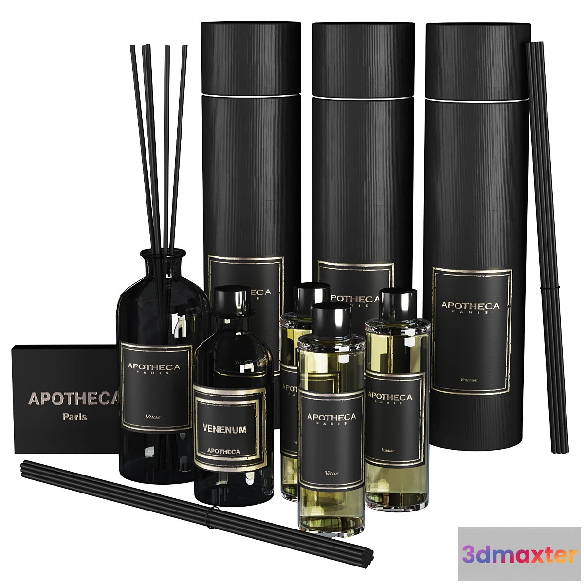 1452322 - Apotheka bath cosmetics set 3D Max