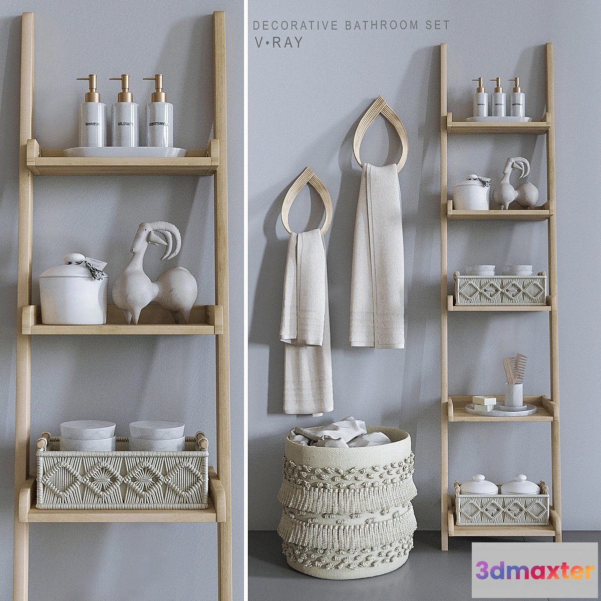 1453898 - Set with Macrame baskets - Vray 3D Max