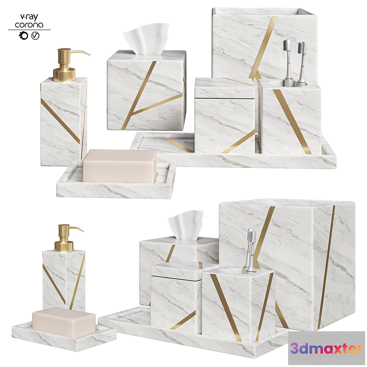 1456176 - Bathroom accessories set_03 3D Max