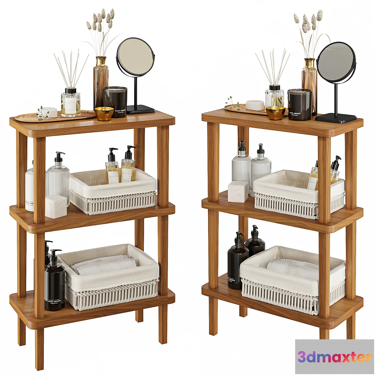 1461148 - Zara Home Acacia wood shelf 3D Max