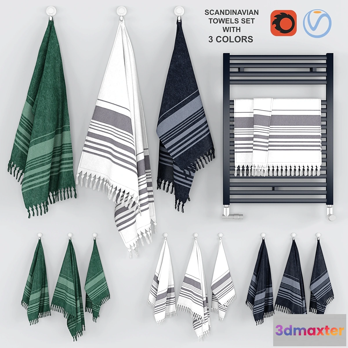 1464358 - Towels Set - Scandinavian Design 3D Max