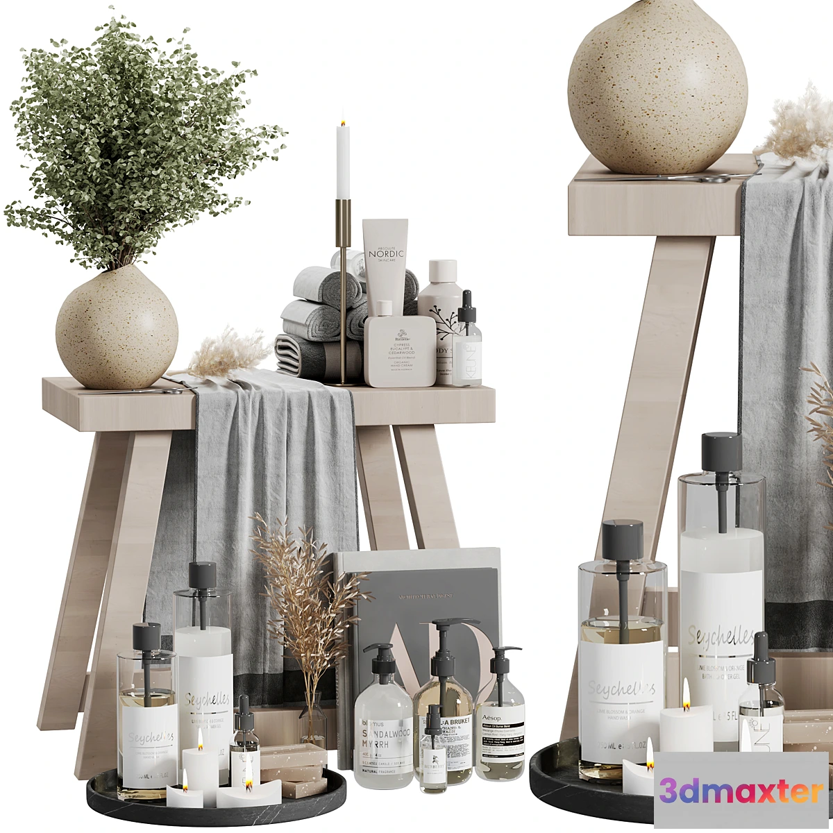 1465112 - Bathroom accessories set 11 3D Max