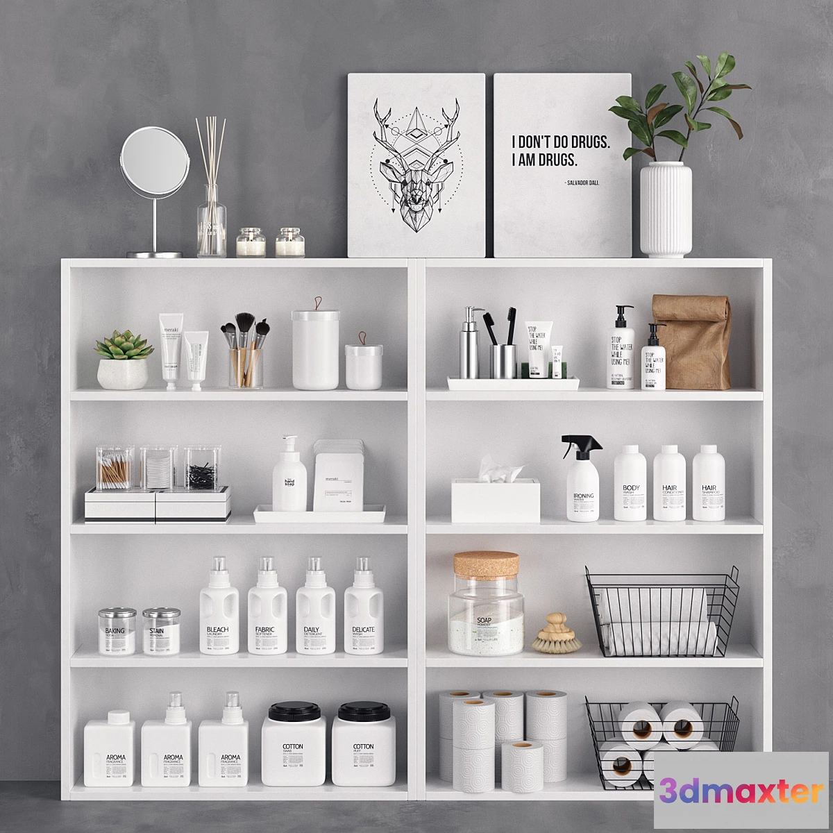 1465266 - Nordic Bathroom Shelf 3D Max