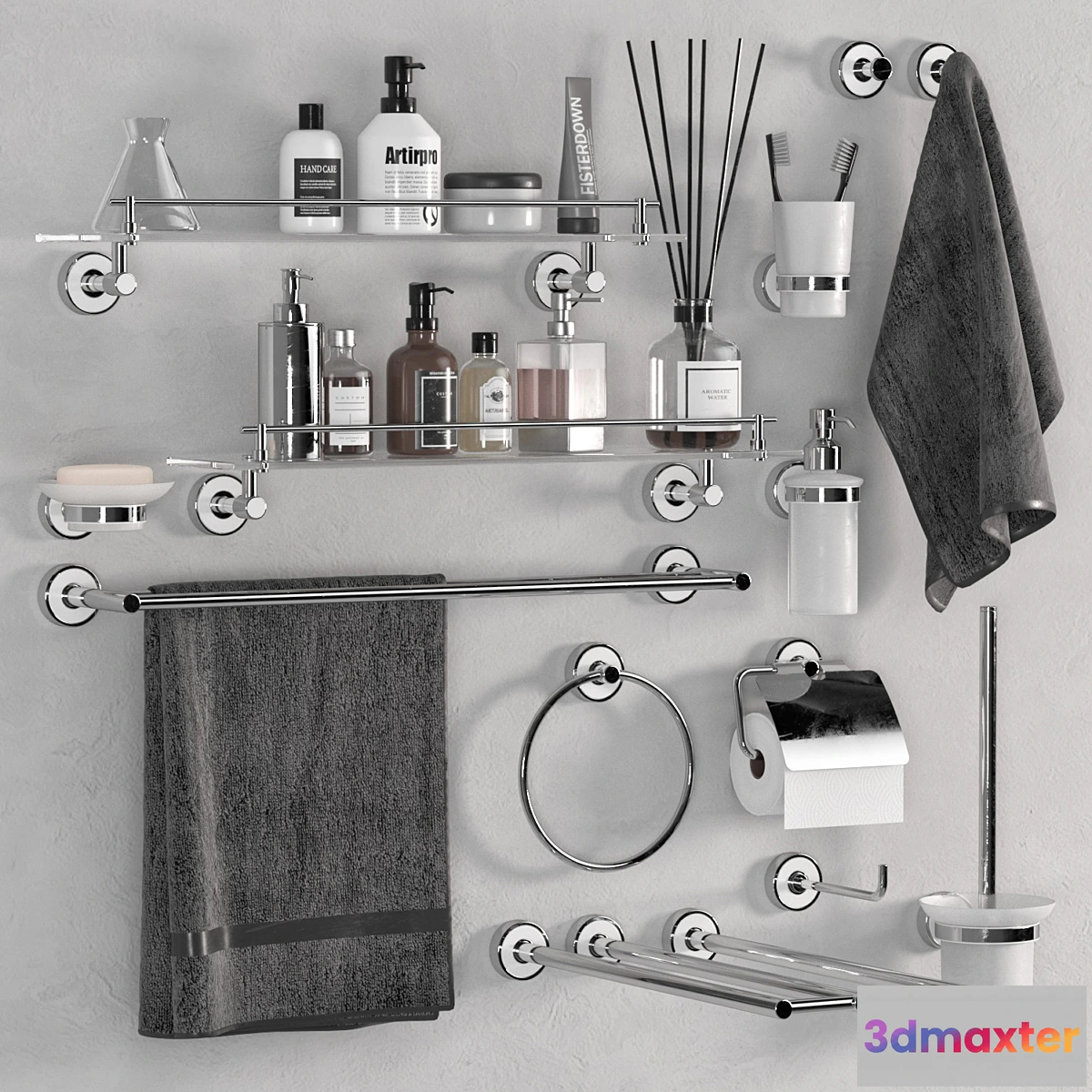 1465418 - Calipso bathroom accessories by IDDIS 3D Max