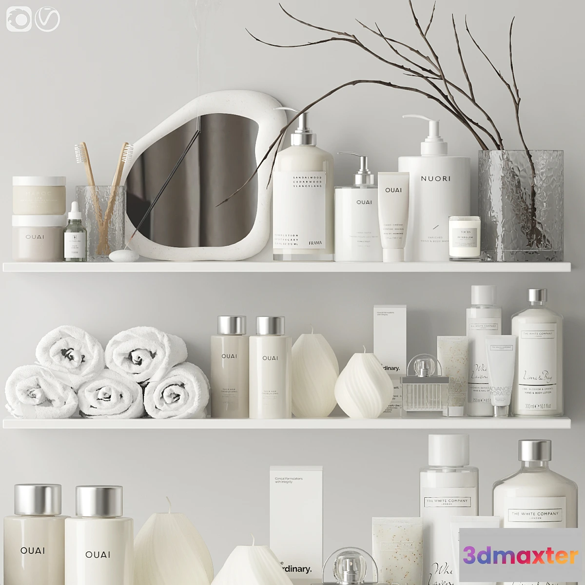 1467522 - Shelves with cosmetics and bathroom decor - 4 3D Max