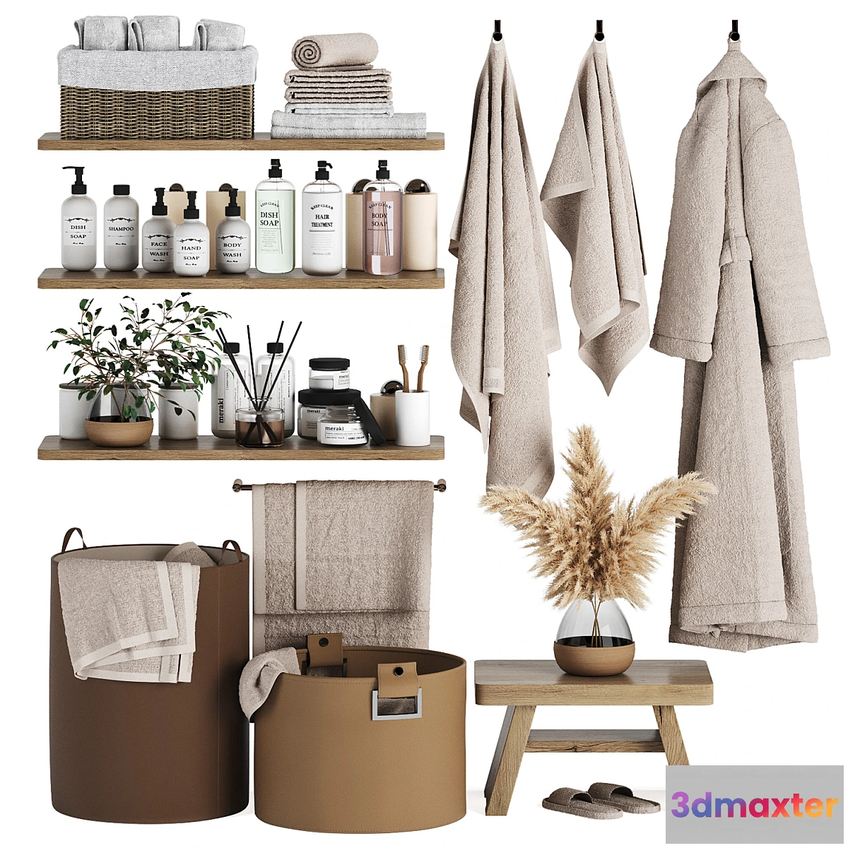 1468614 - Bathroom set 10_ Decorative set for the bathroom 3D Max