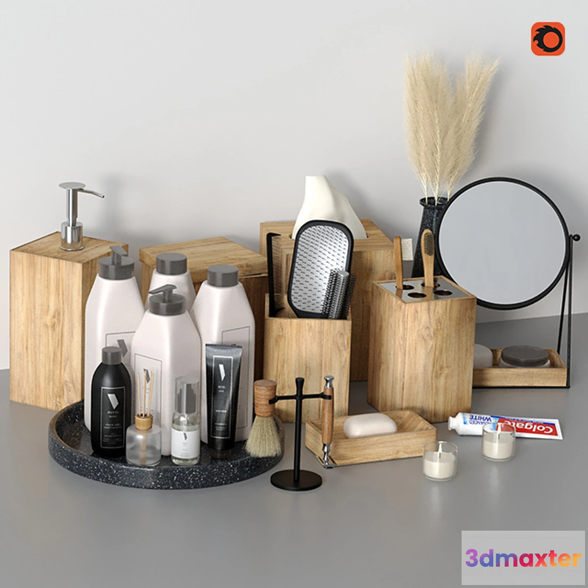 1469672 - Wooden Bath Accessories 3D Max