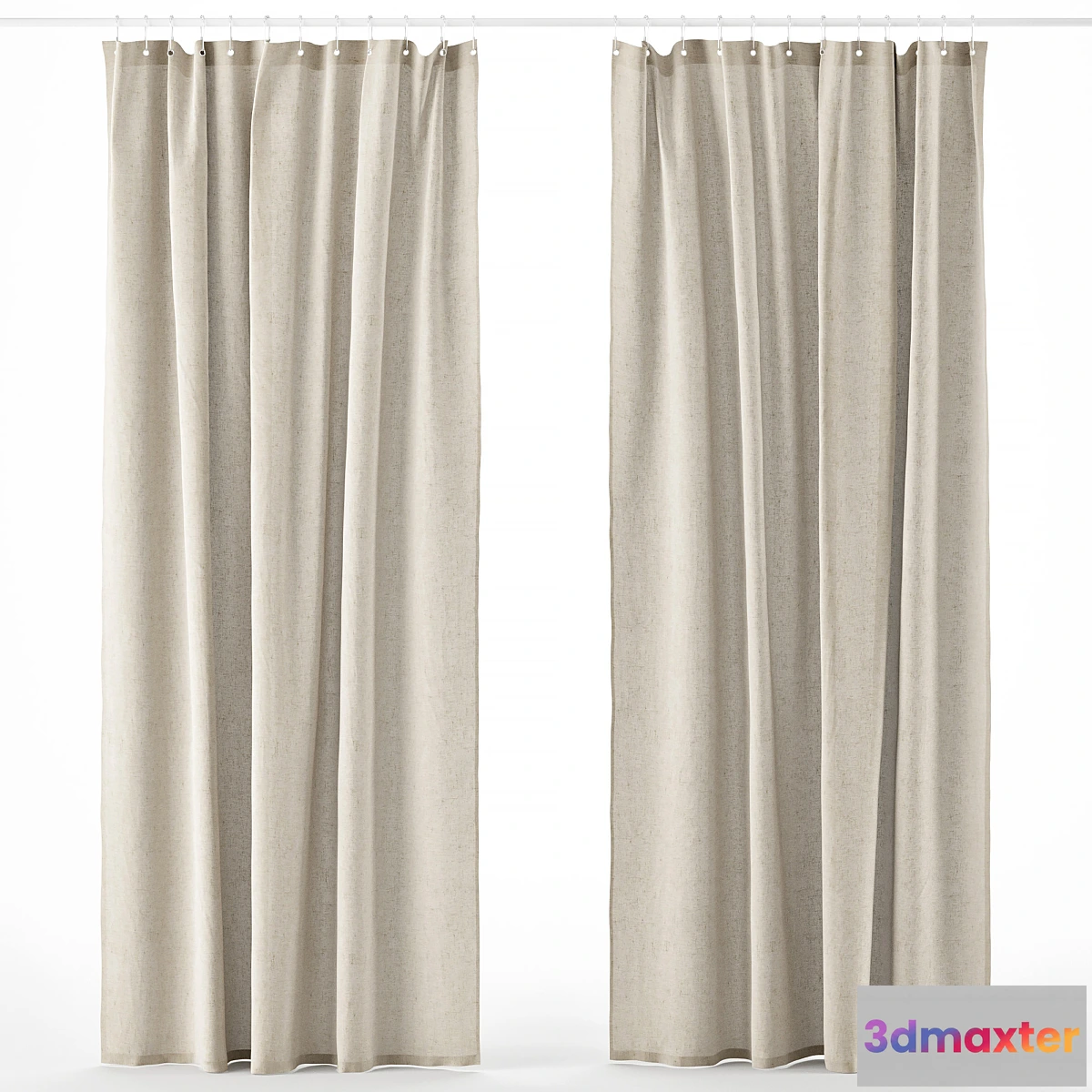 1469780 - Bathroom curtain set 01 3D Max