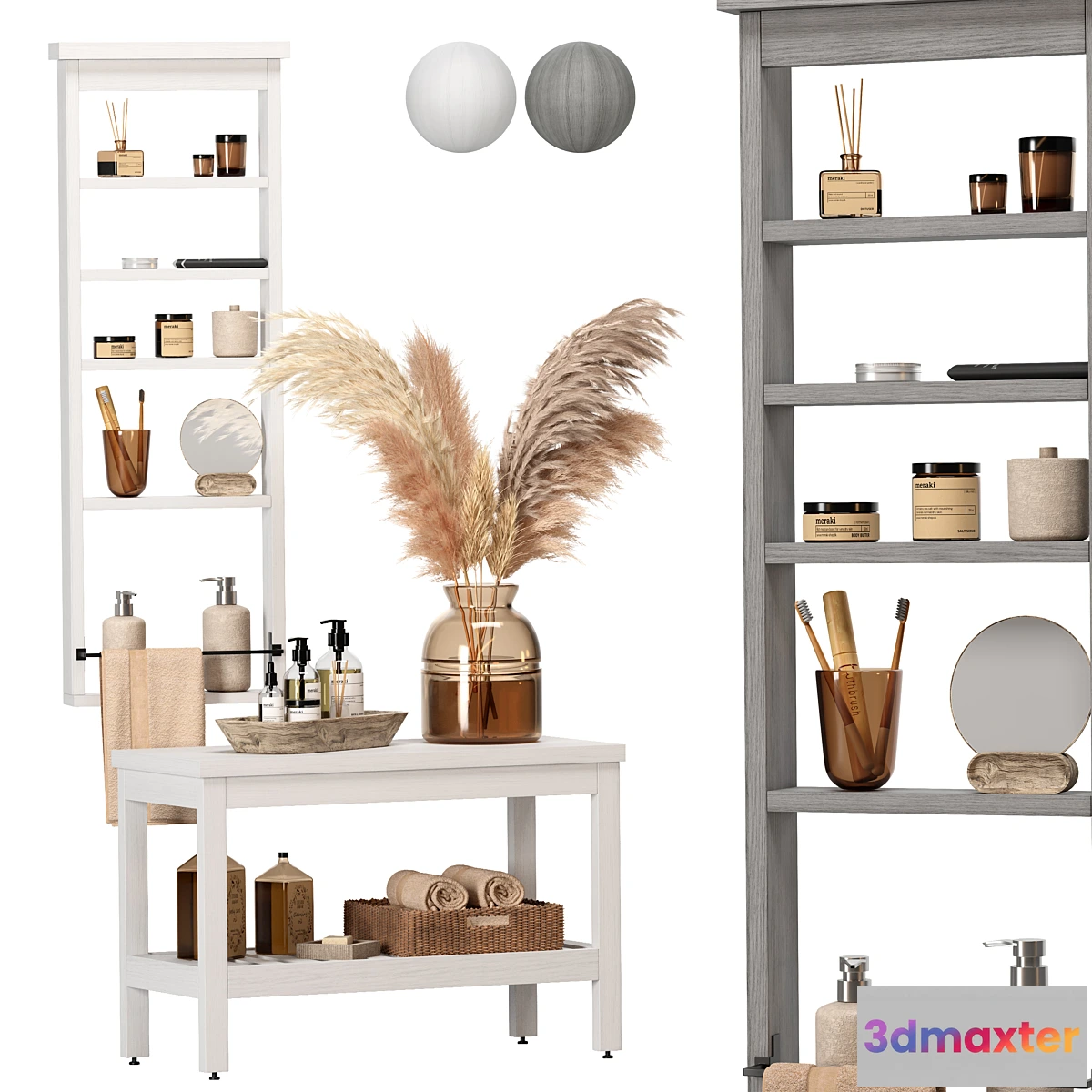 1470336 - IKEA HEMNES bench set 3D Max