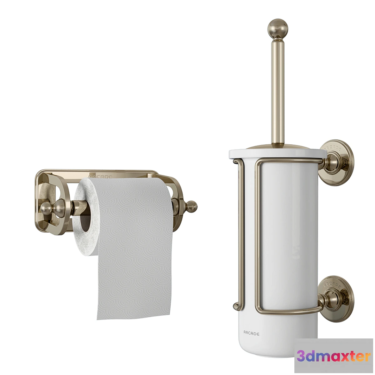 1470648 - Arcade Paper roll and china brush holder 3D Max