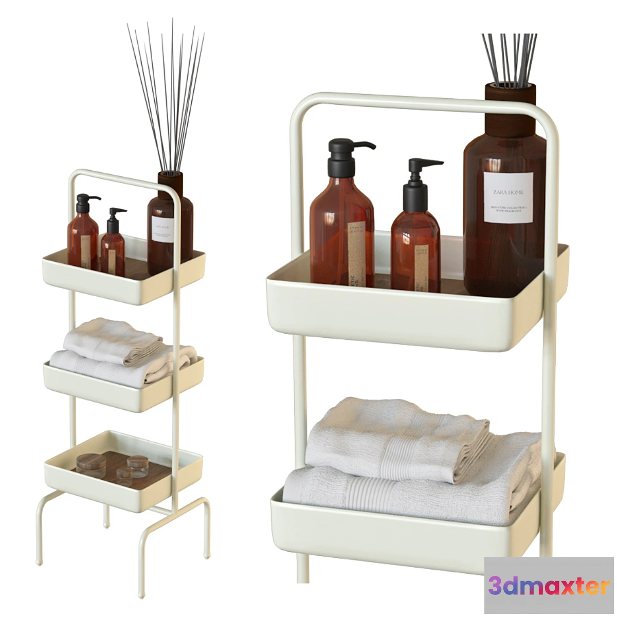 1472064 - Metal and Wood Storage Unit Zara Home 3D Max