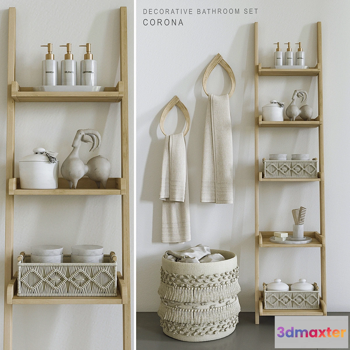 1475938 - Set with Macrame baskets 3D Max