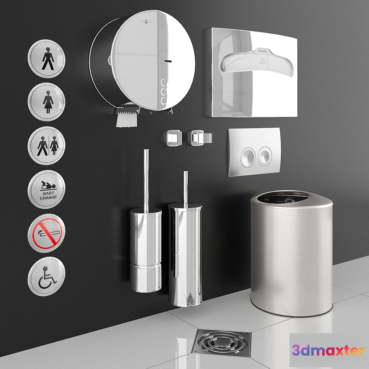 1477738 - NOFER toiletSETgloss # 04 3D Max