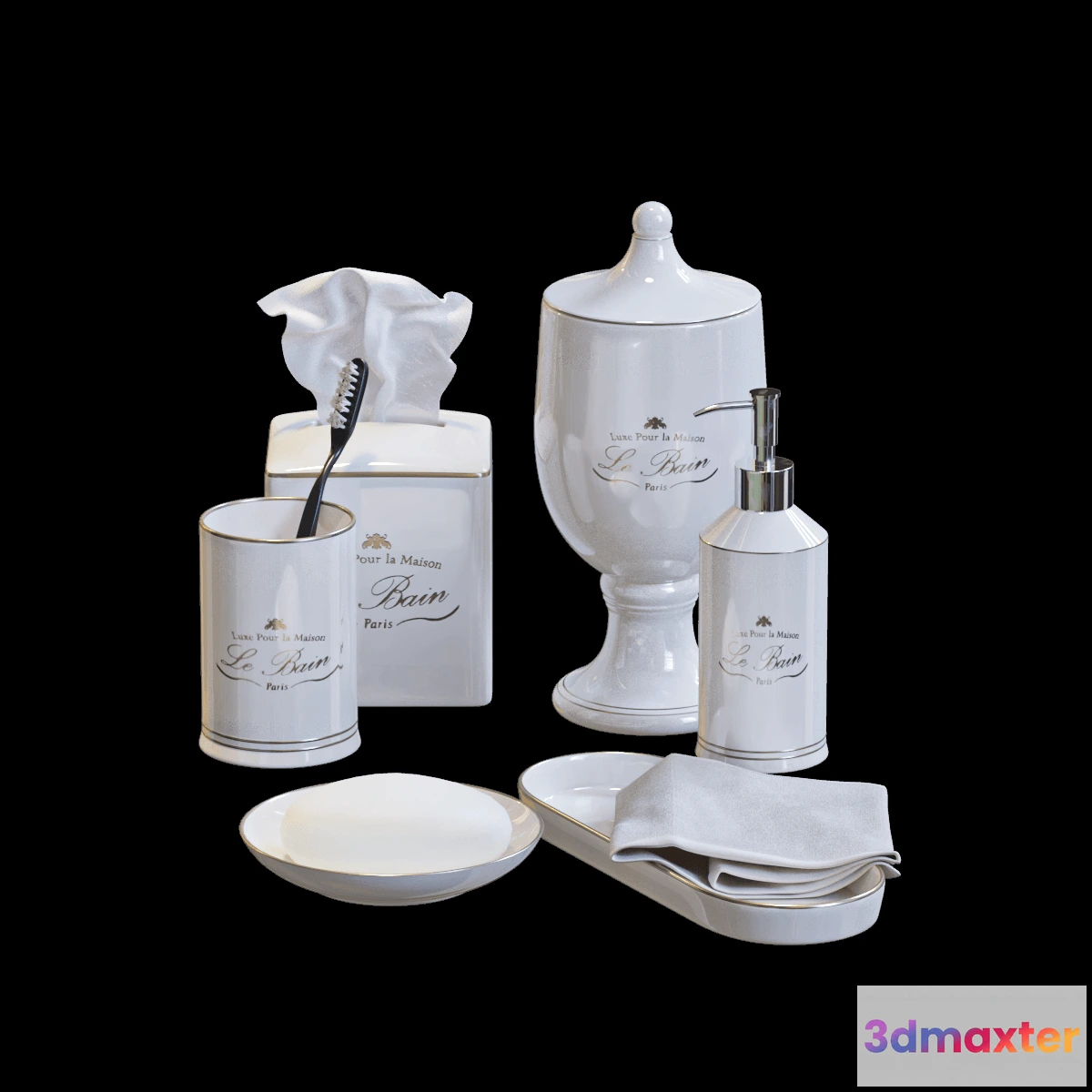 1585355 - bathroom - Porcelain bath accessories 3D Max
