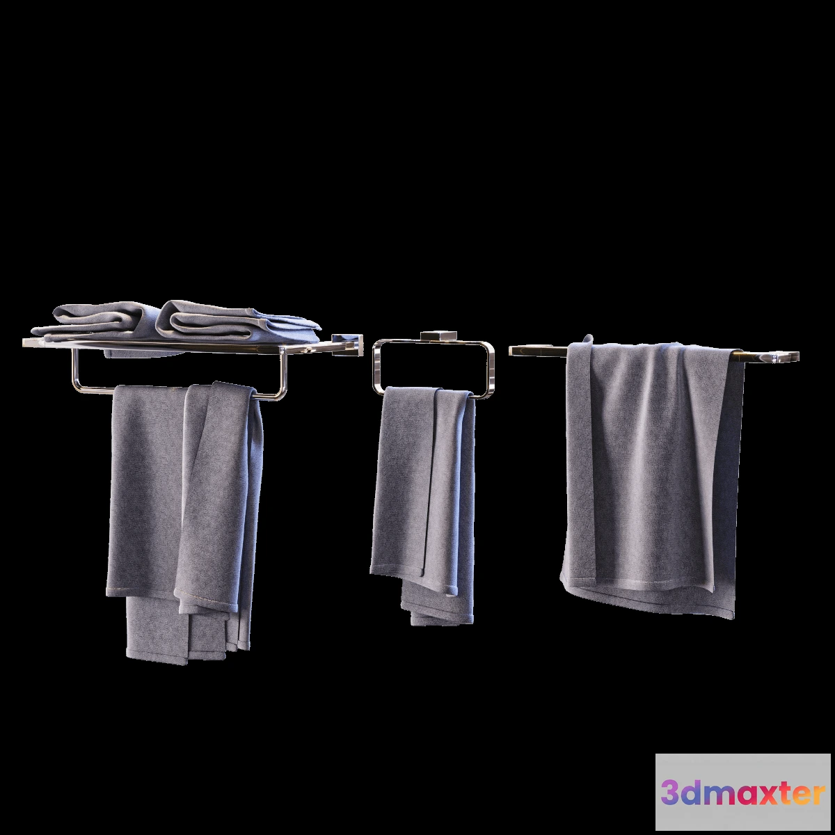 1585359 - bathroom - Hanging towels 3D Max