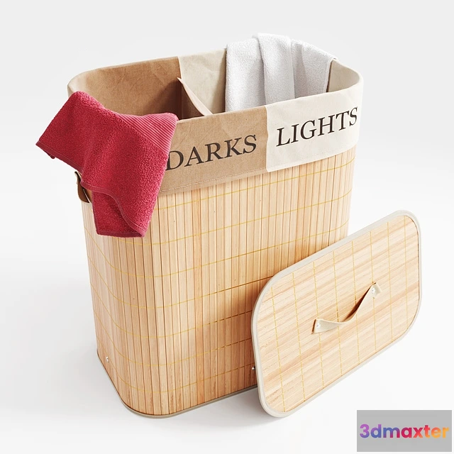 1585593 - bathroom - Basket for laundry Tatkraft 3D Max