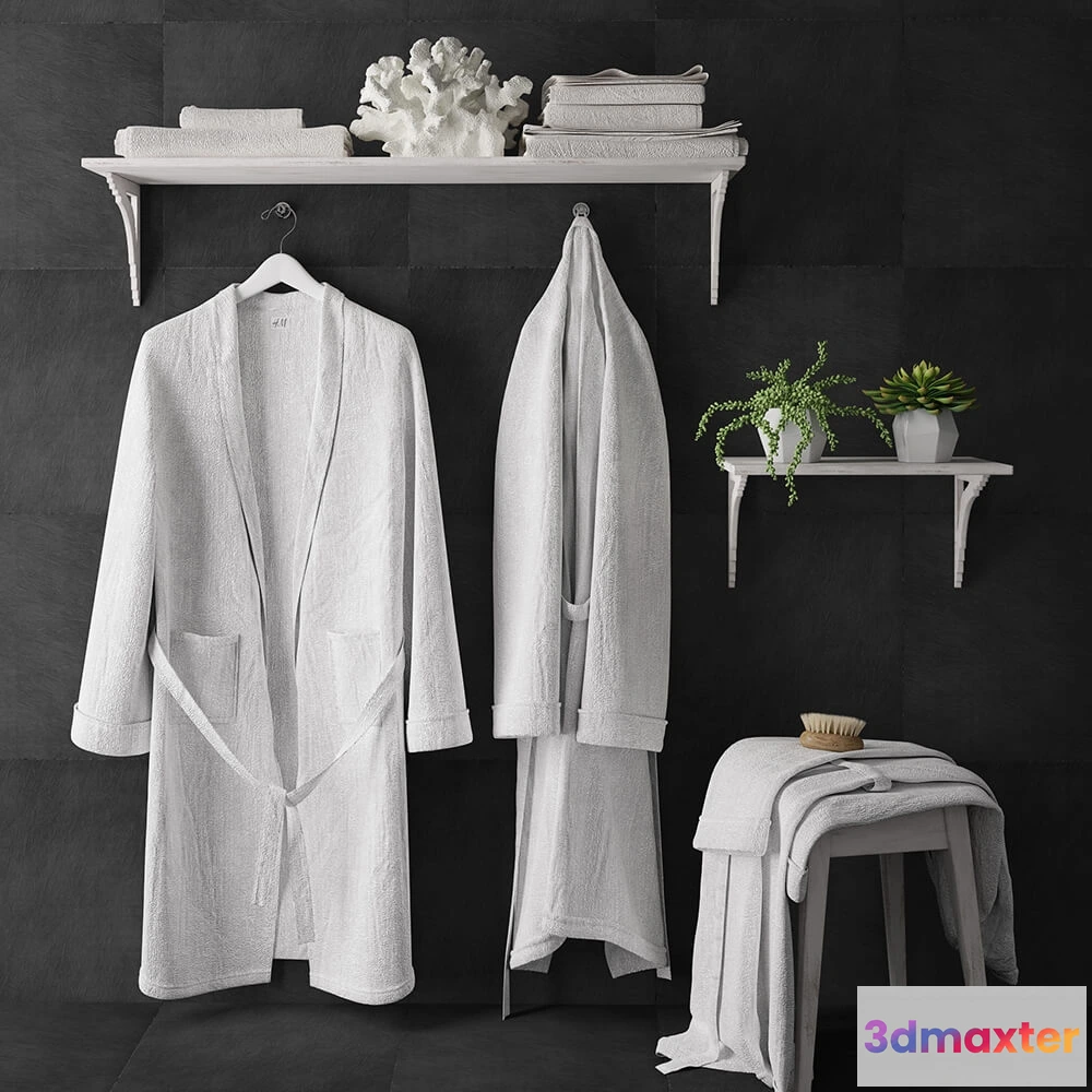 1585603 - bathroom - Bathrobe set 3D Max