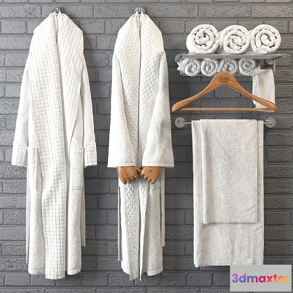 1585613 - bathroom - Bathrobe m02-2 3D Max