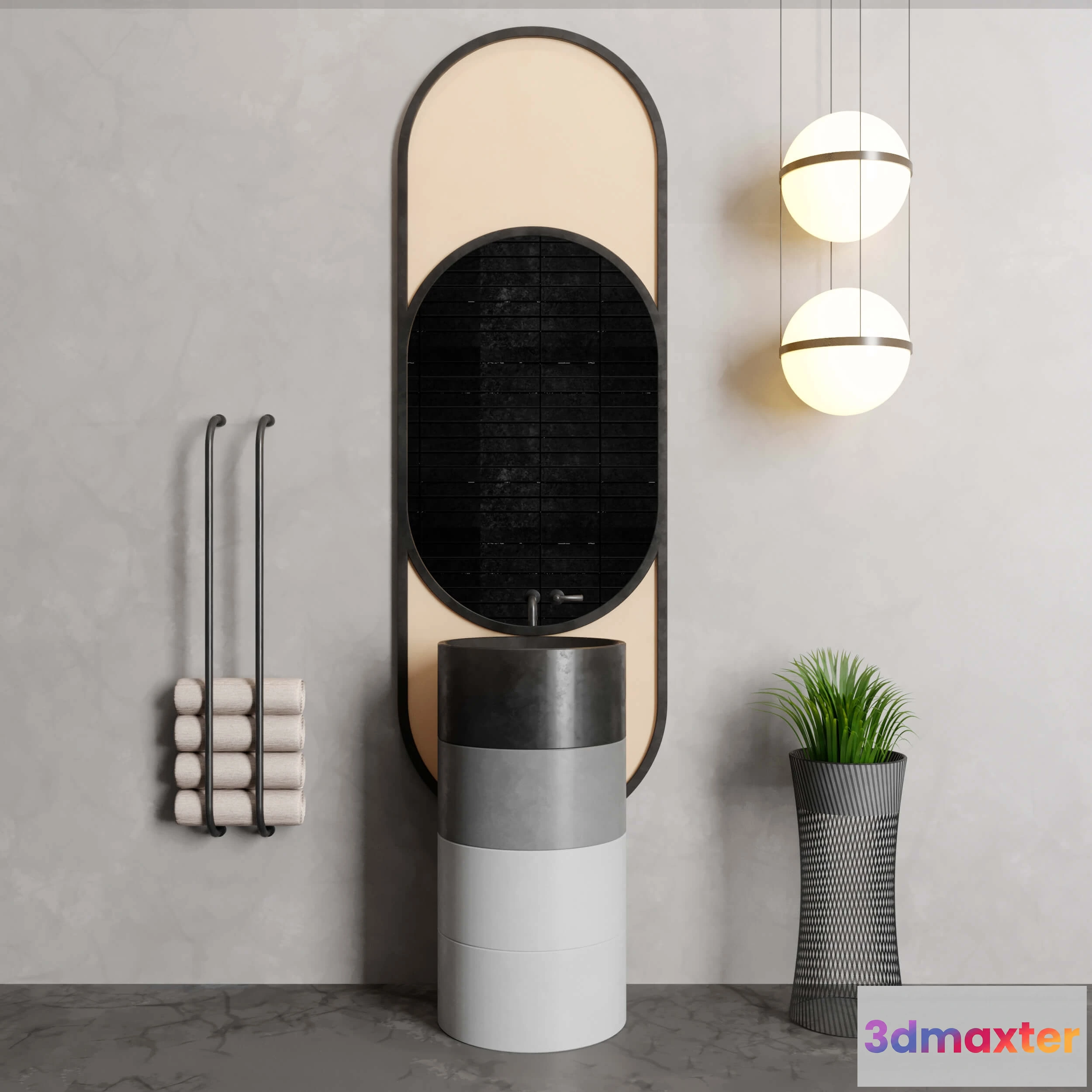 1585627 - bathroom - Bathroom Decorative Set 7 3D Max