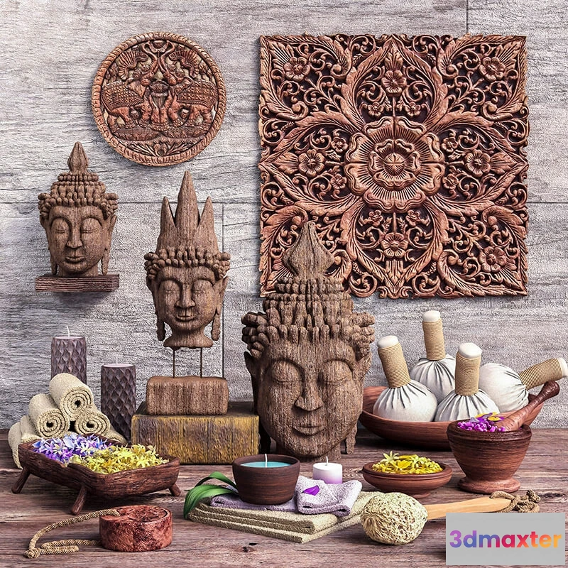 1585659 - bathroom - Set for spa and bathroom 2 3D Max