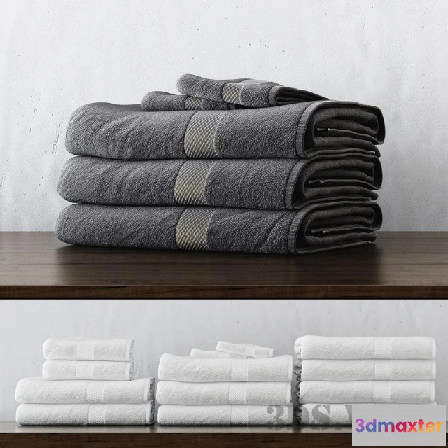 1585735 - bathroom - RH TOWELS 802 Gram Turkish Towel Collection 3D Max