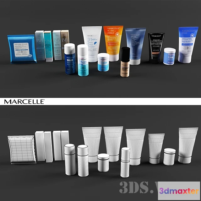 1585789 - bathroom - Marcelle cosmetic set 3D Max
