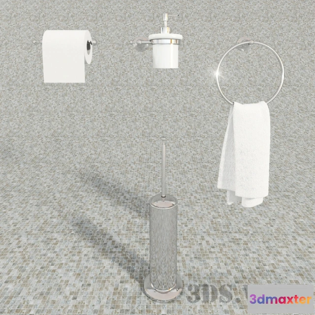 1585815 - bathroom - Toilet accessories set 3D Max