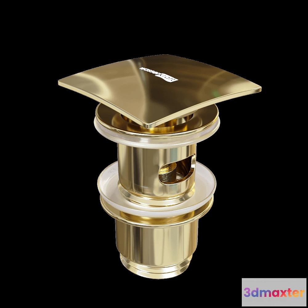 1586519 - WasserKRAFT - Bottom valve Push-up A167 3D Max