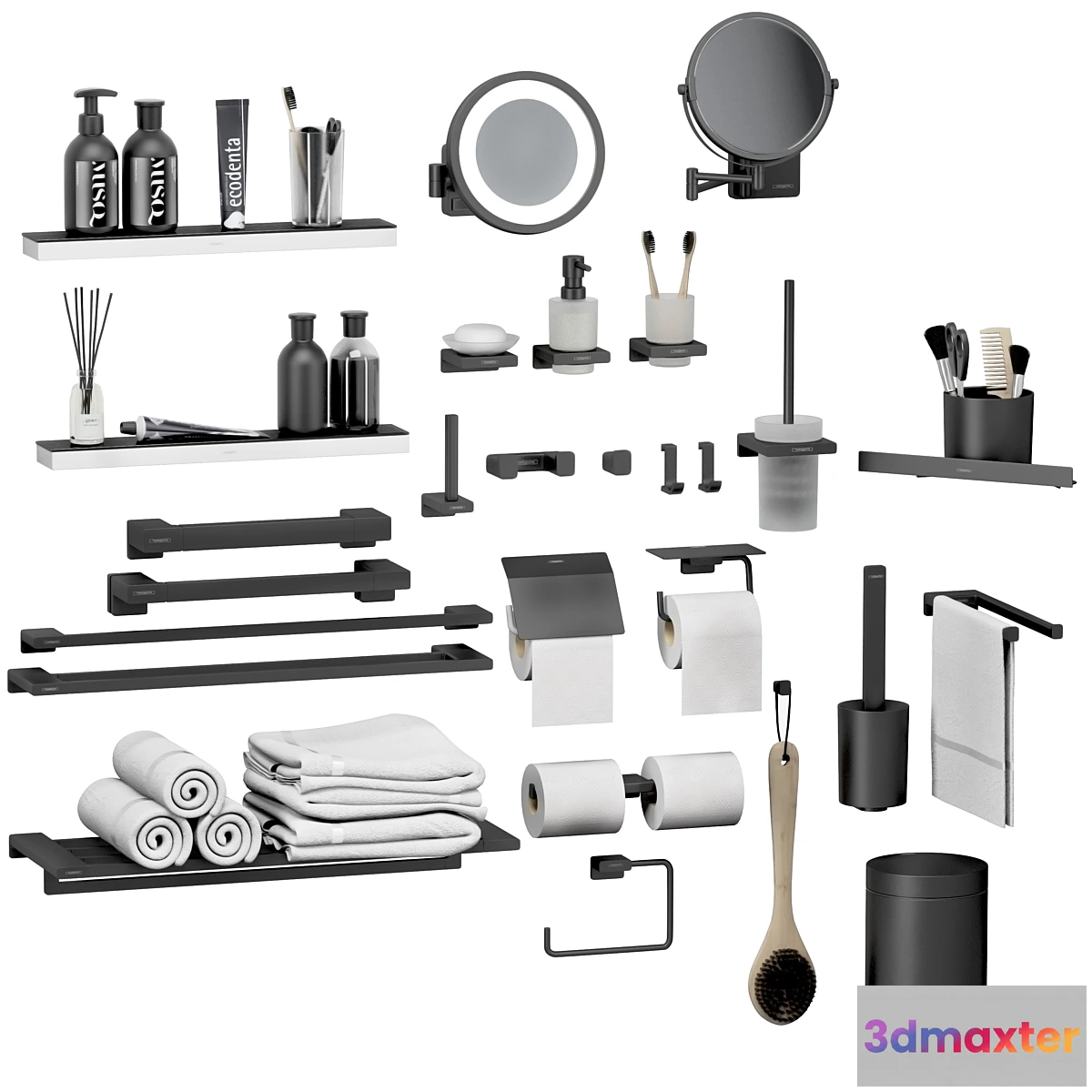 542855 - Hansgrohe set of bathroom accessories and decor
