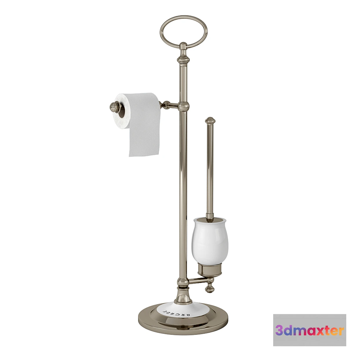 543721 - Arcade freestanding paper roll and china brush holder