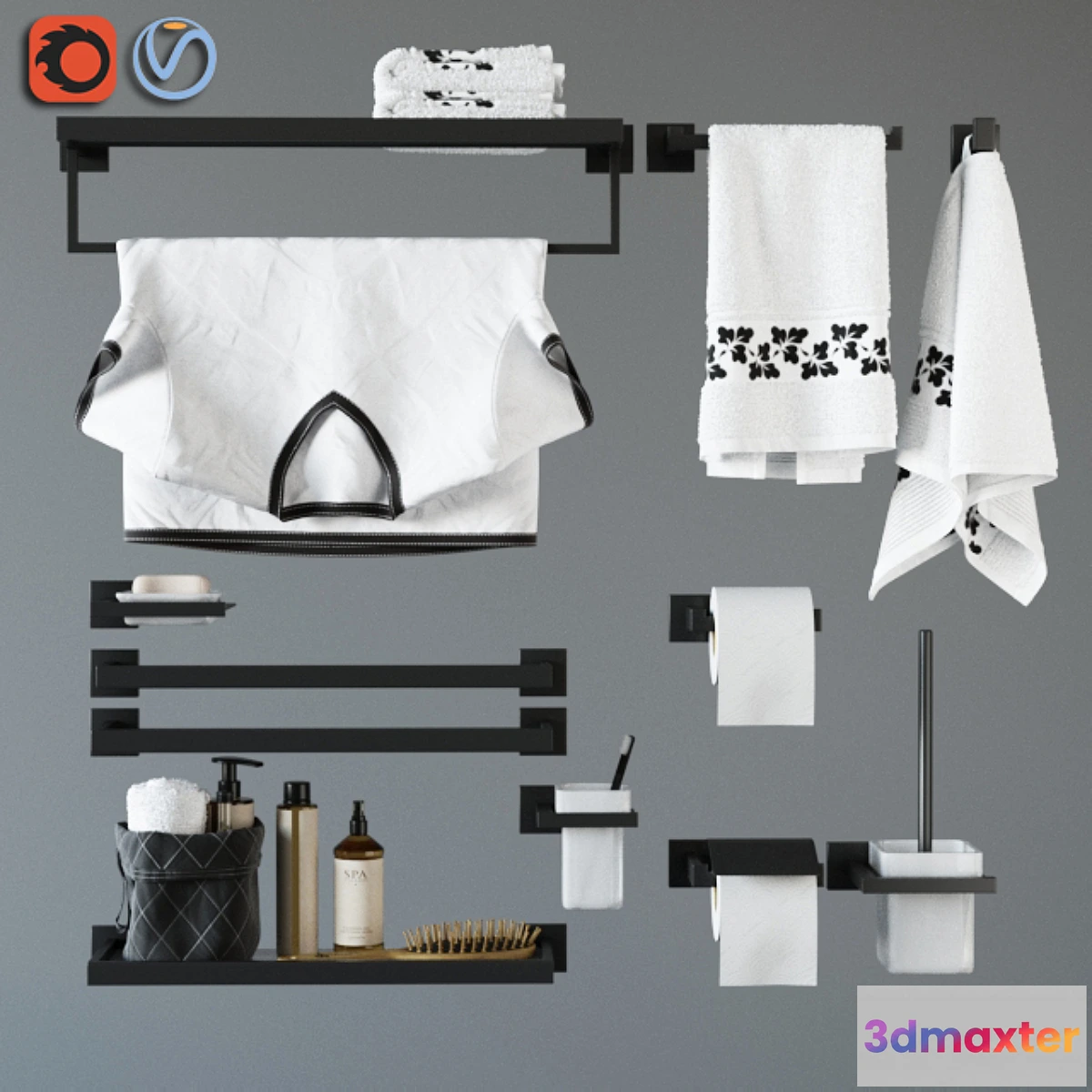 543963 - accessories for bathing Feramolli Black Line Edition