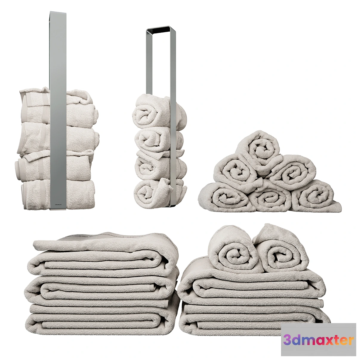543979 - Blomus towel set with holder