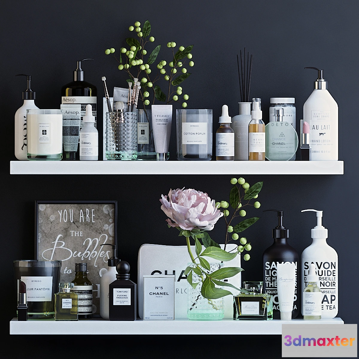 577188 - Shelves with cosmetics and bathroom decor - 1