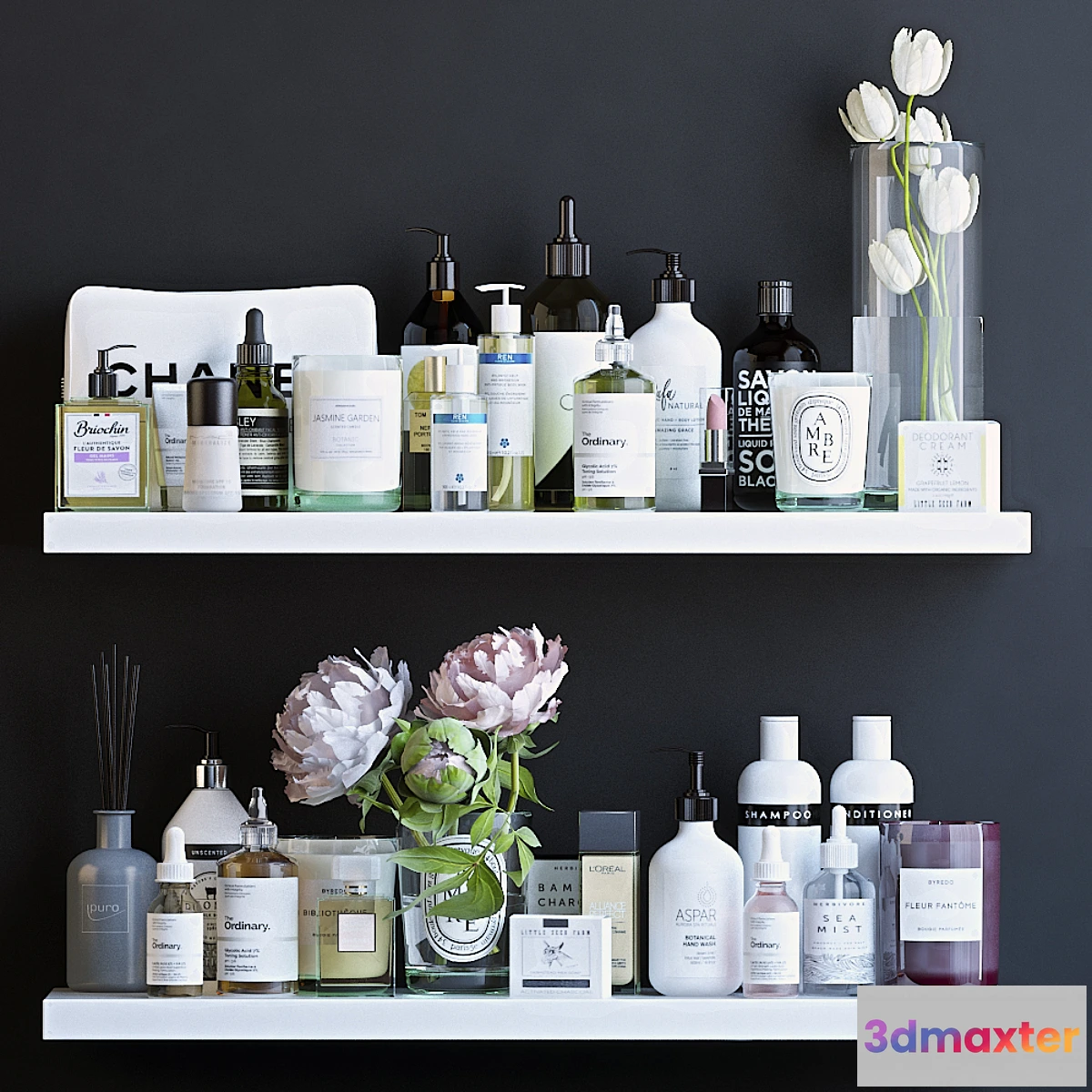 577194 - Shelves with cosmetics and bathroom decor - 2