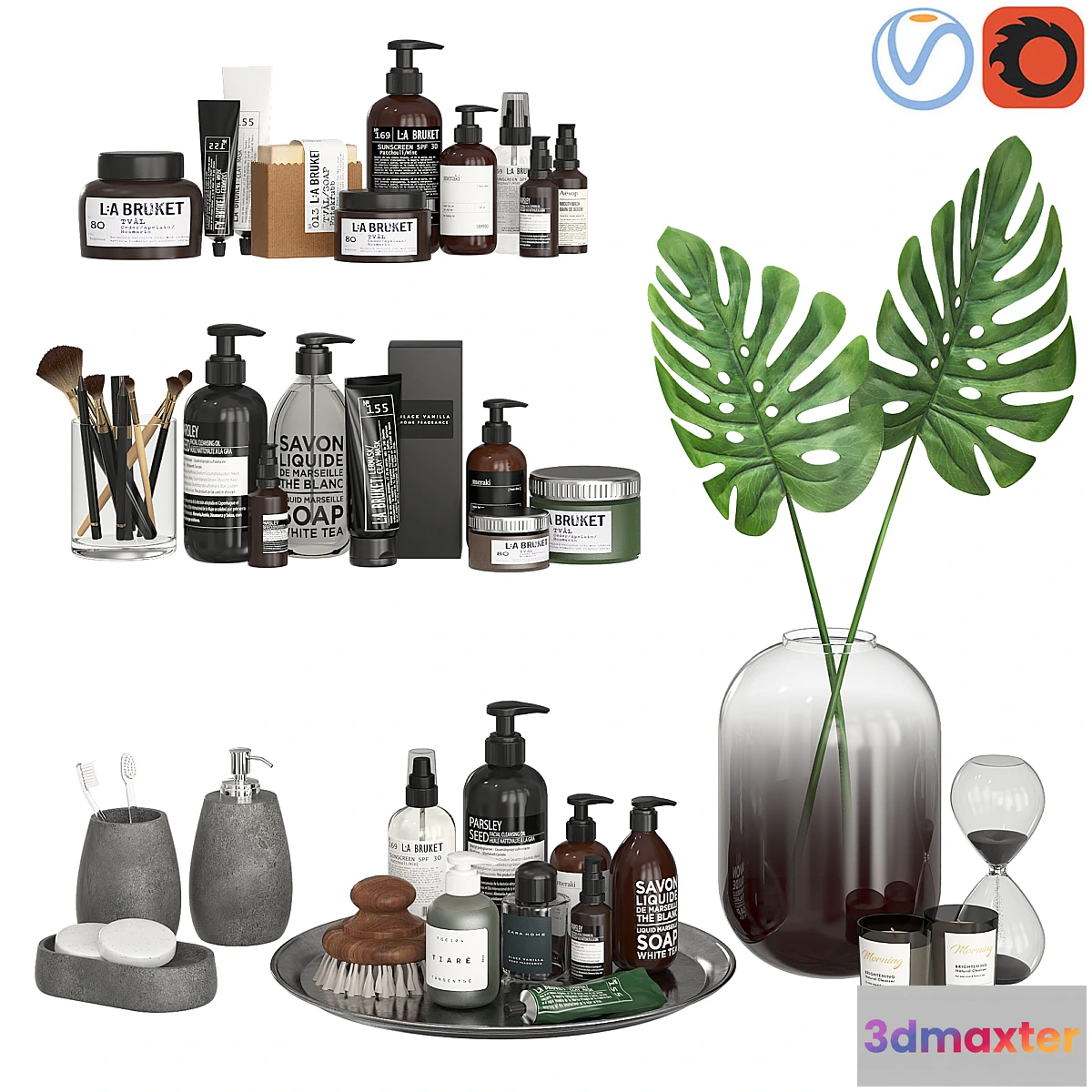 590448 - Bathroom Decor Accessories and Cosmetics - Dark