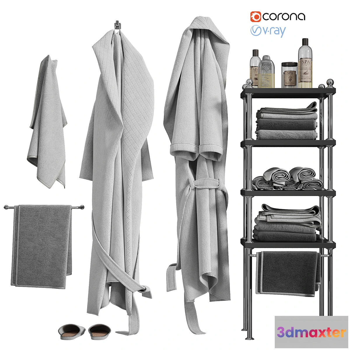 590512 - White robe and towels