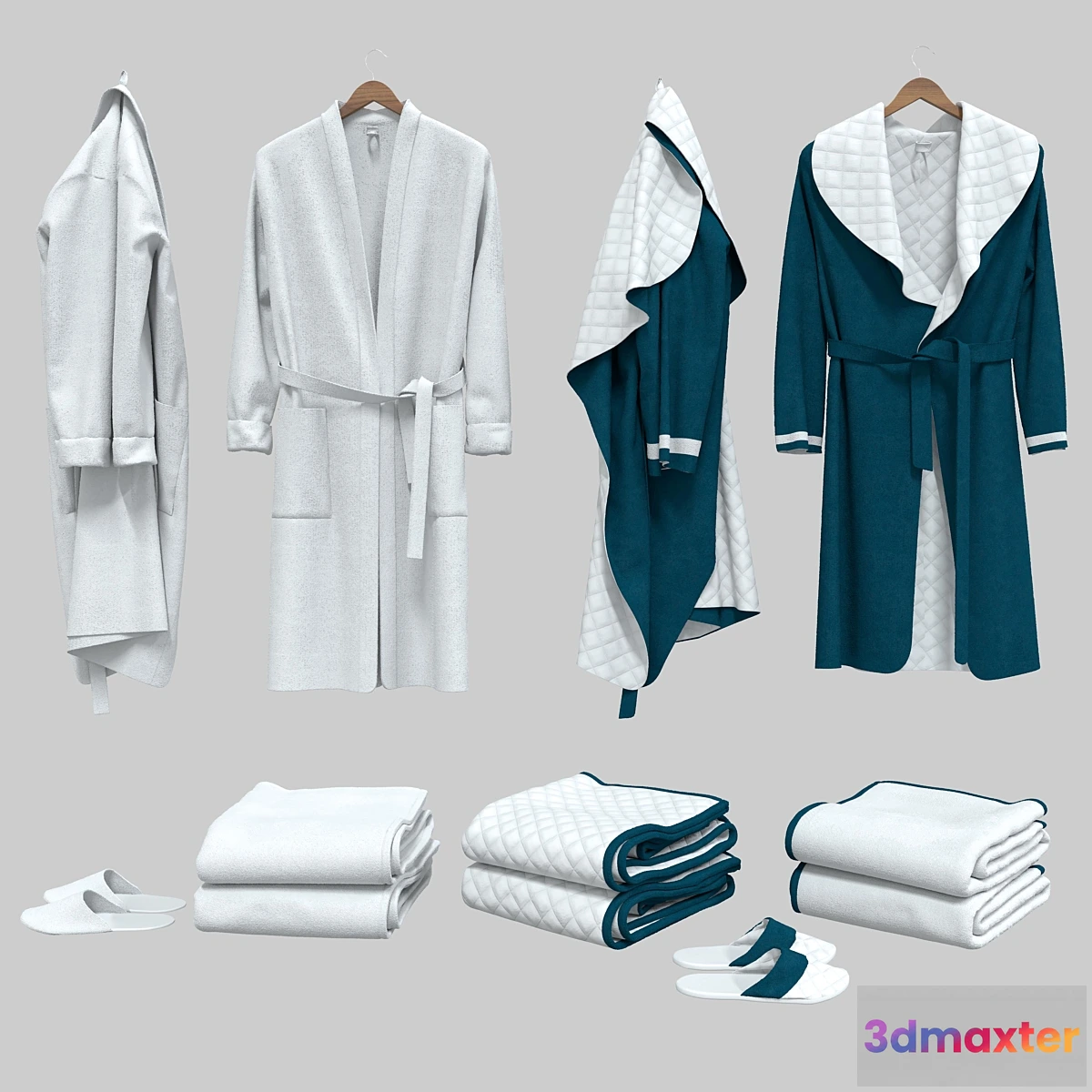 590890 - bathrobe towel slippers