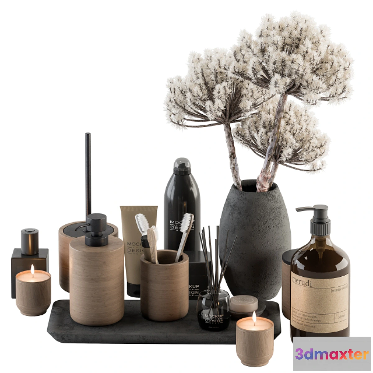 593568 - Bathroom accessory Set with Bouquet Set 19