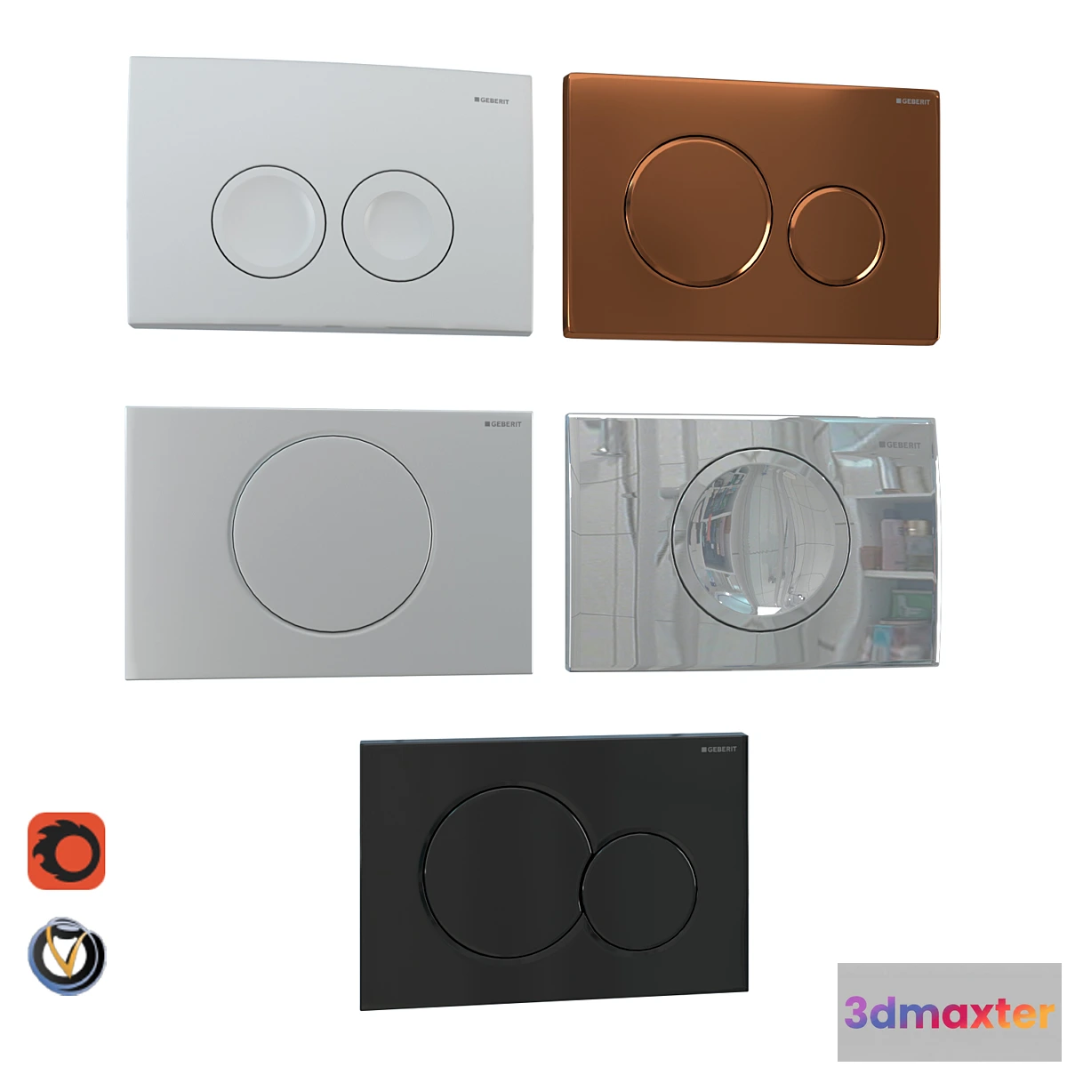 593892 - GEBERIT flush plates for installation 5 pcs. (part 1)