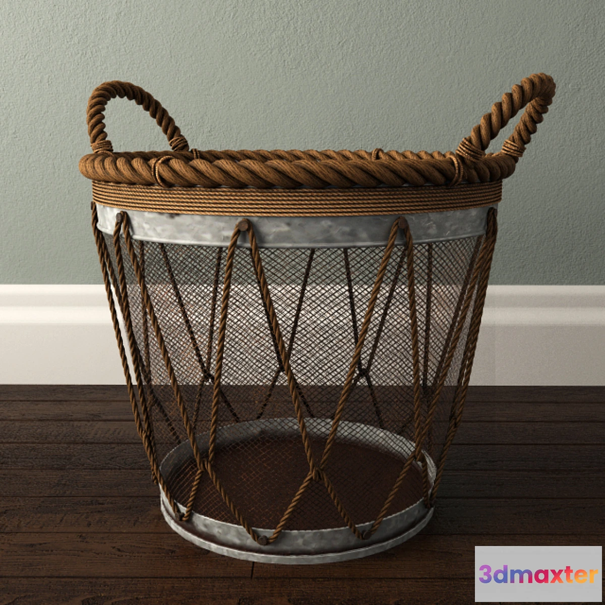 641111 - Assorted Metal Burlap Basket