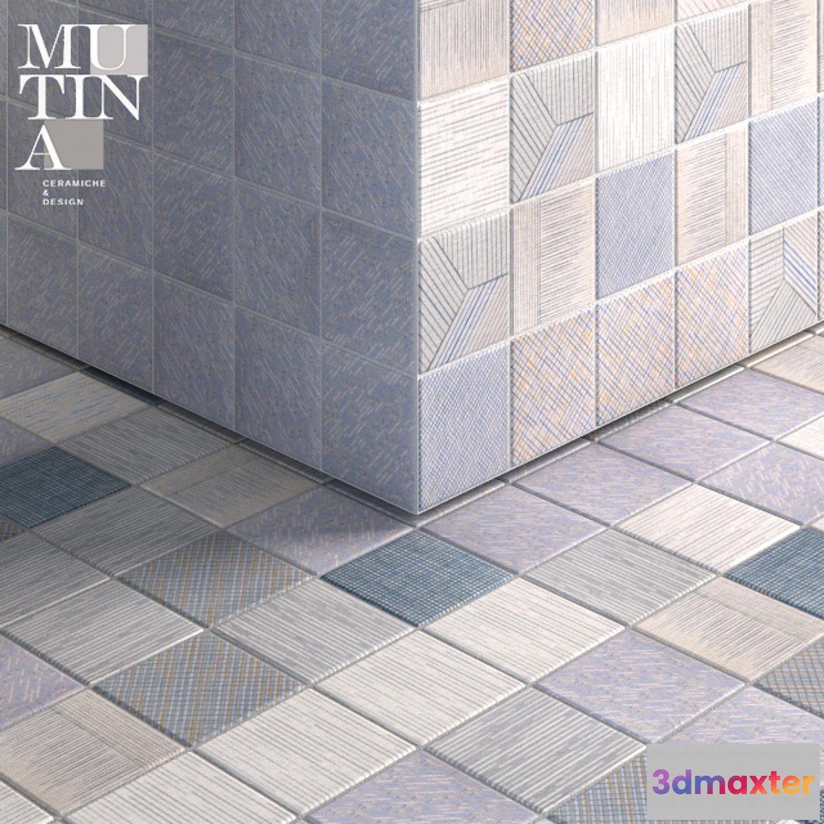 673385 - Tratti by Mutina - set 02 - n.3 tile pattern multitexture