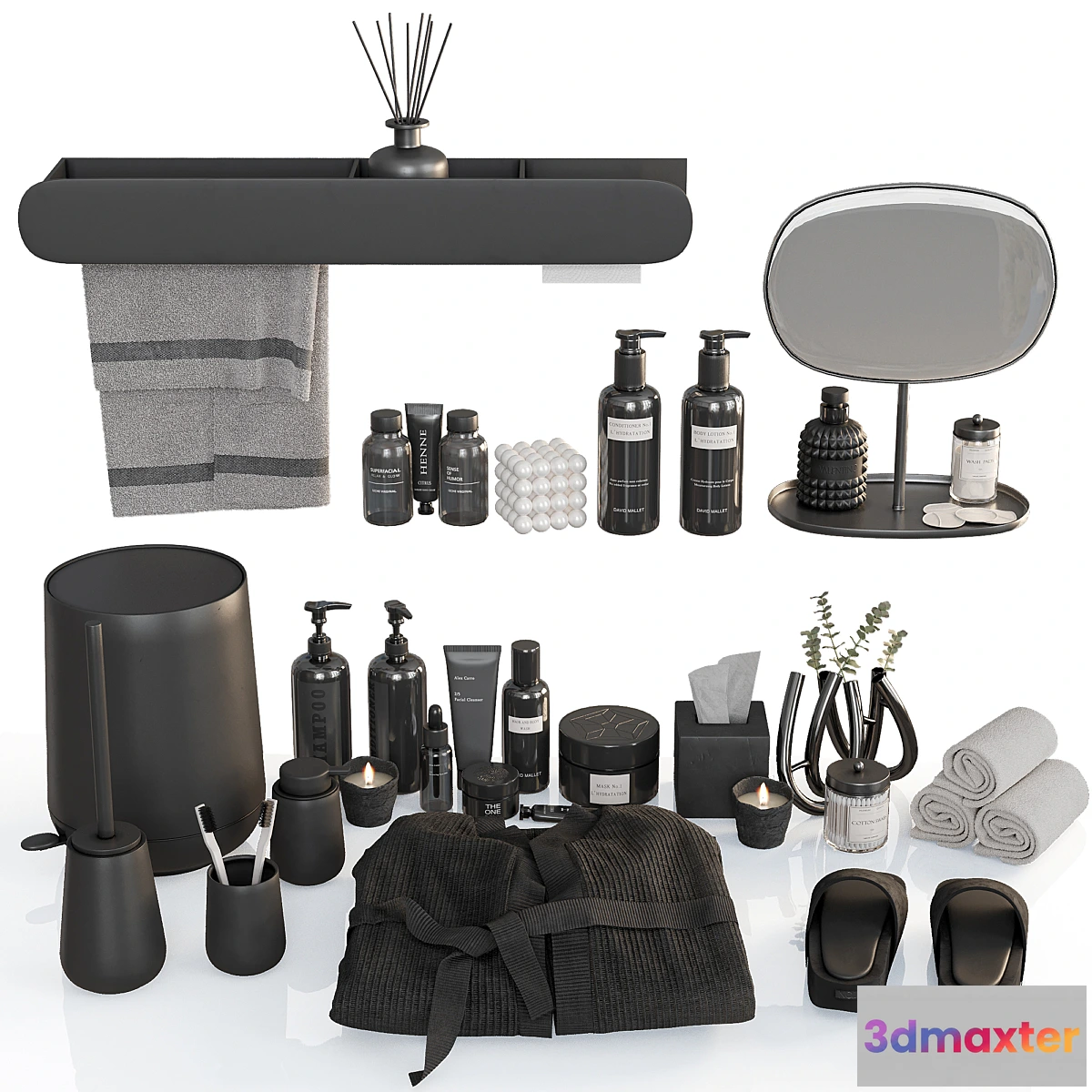 675205 - Bathroom decorative set Nova One black