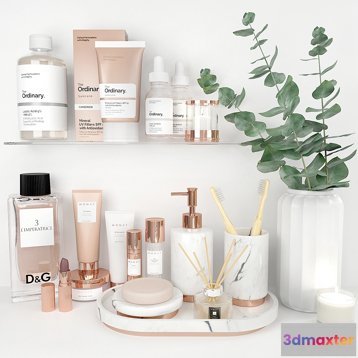 675289 - Decorative bathroom set rose gold