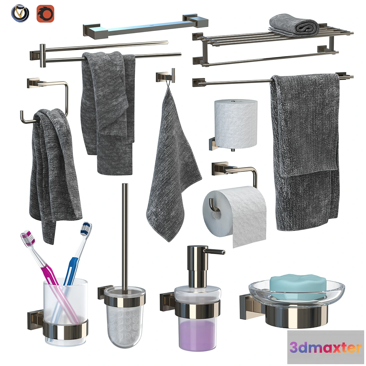 686014 - GROHE Essentials Cube Accessory Set (12 pcs)