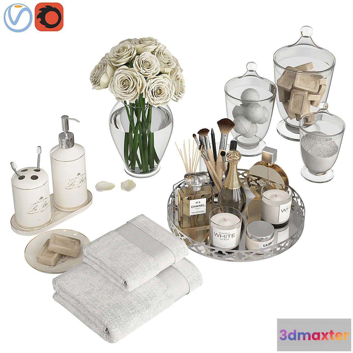 713246 - Silver Gold Bathroom Decor - No.2