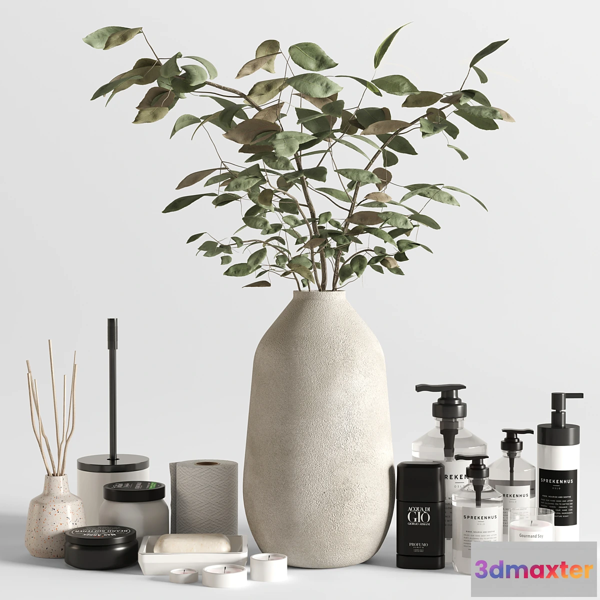 757219 - Collection Bathroom accessories acqua di gio set 04 with Bouquet