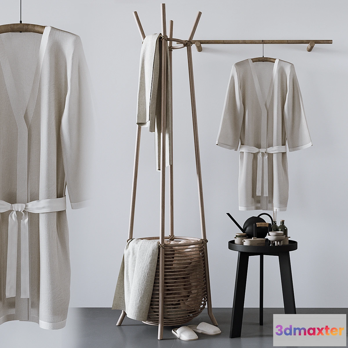 766123 - Set with basket bathrobe and bathroom accessories - No.2