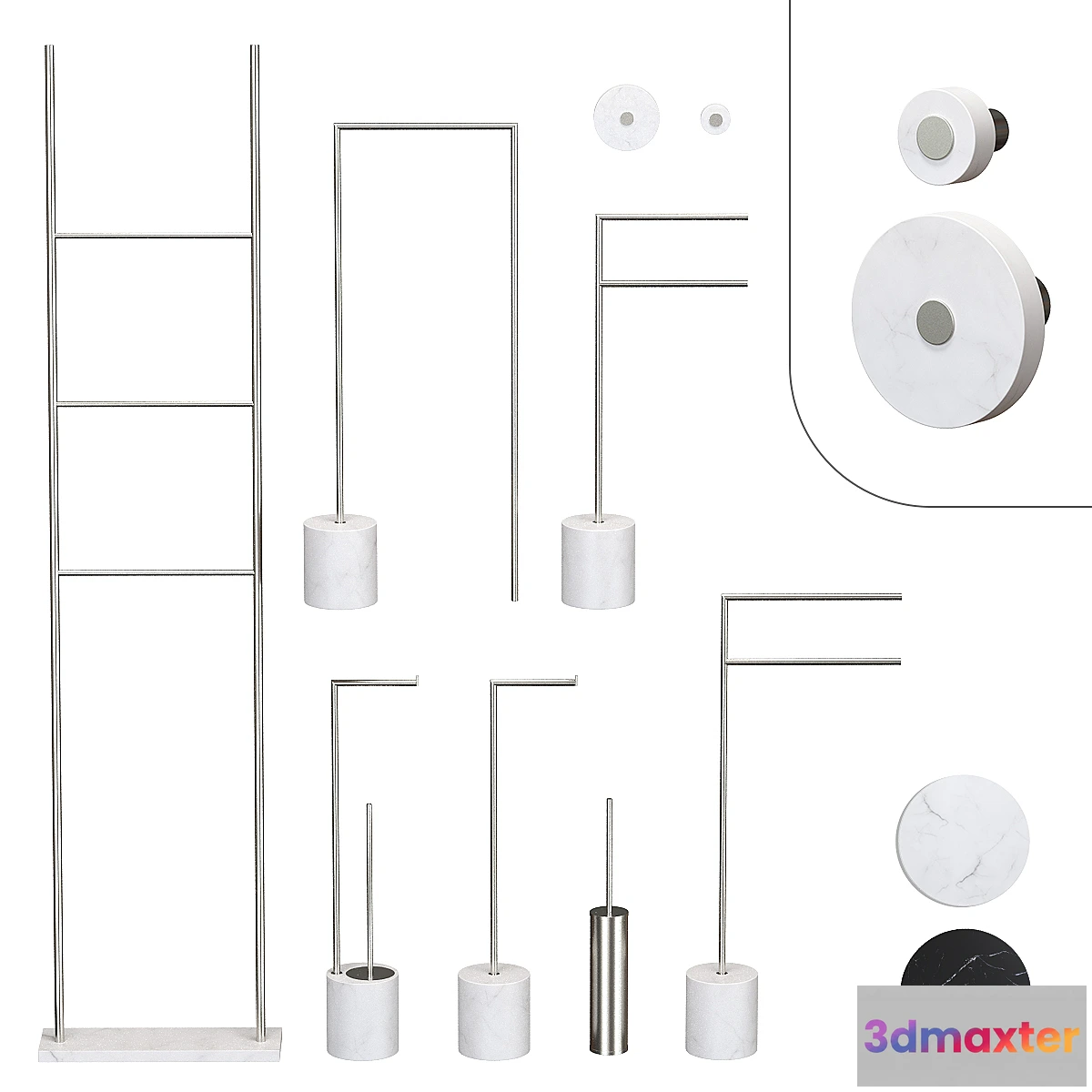 766161 - Stand set with bathroom accessories BERTOCCI Carrarino - No.2