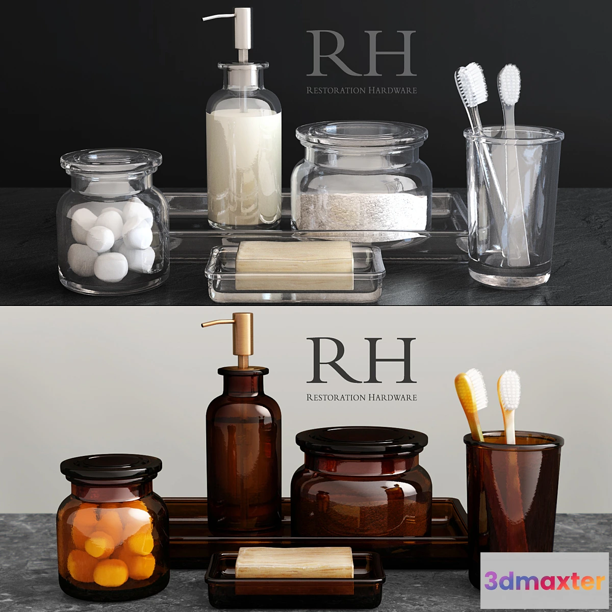 793494 - RH _ PHARMACY ACCESSORIES AMBER GLASS - No.2