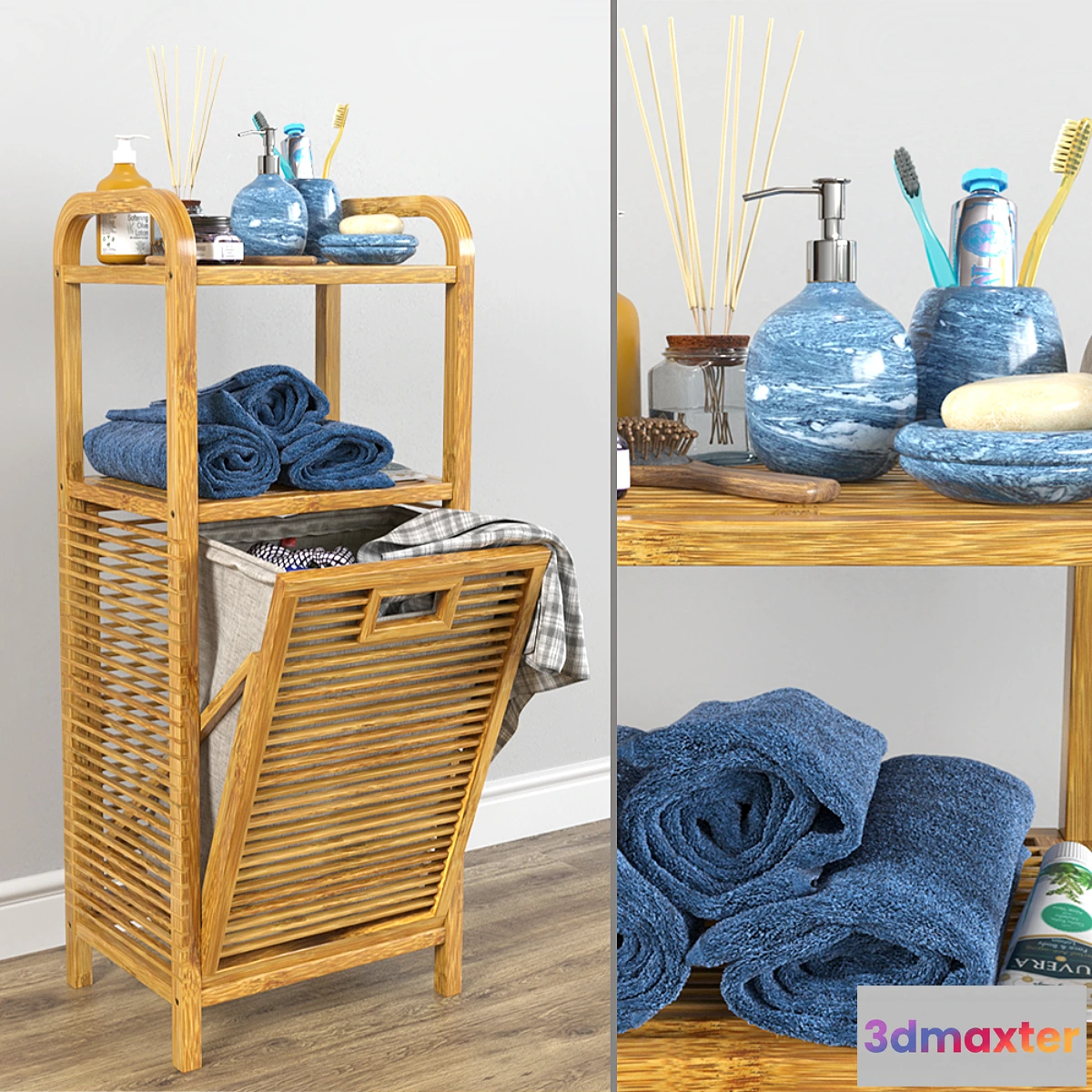 823734 - Bamboo shelf with accessories - No.3